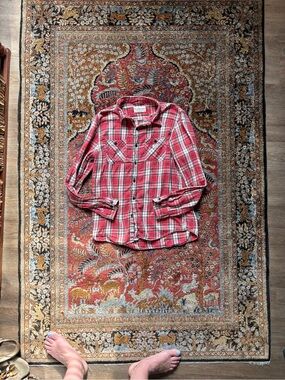 Vtg Denim & Supply Ralph Lauren Red Plaid Flannel Shirt